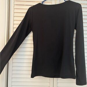 Abercrombie & Fitch Black Long Sleeve Backless Top